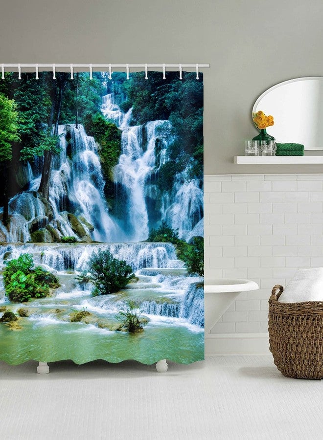LYFANS Bathroom Uses Beach Scallop 3D Shower Curtains, Luxurious Bathtub Standard Shower Curtains, Waterproof and Bright Fabric Shower Curtains (59x72 inches) - Image 2